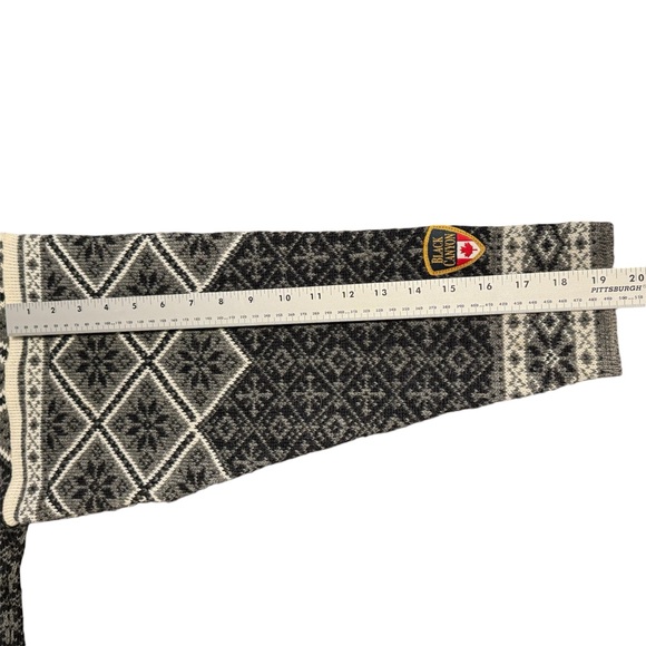 Vintage Mens Black Canyon 100% Wool Sweater Grey Norwegian Style Made In Canada - Picture 6 of 12